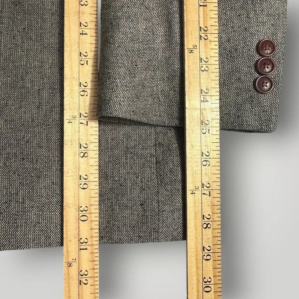 VNG ORVIS Men Blazer Sport Coat Two Button Casual Jacket 44R SILK Gray
